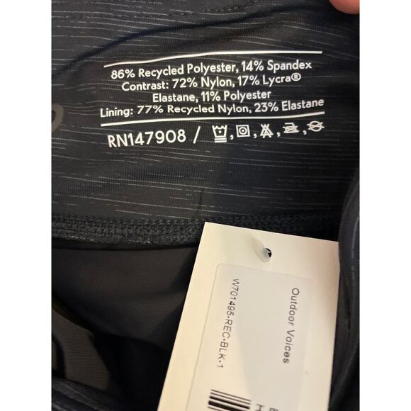 Outdoor Voices Women's Size XXS  Hudson 4" Athletic Skort Black Drawstring NWT - Picture 10 of 11